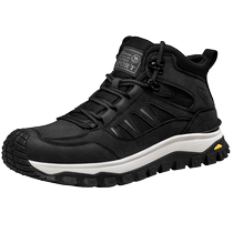 Camel outdoor shoes 2024 autumn and winter new mens high-top shoes comfortable casual shoes mountaineering thick-soled high-top hiking shoes