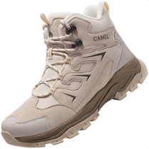 Camel Hiking Shoes 2024 Winter New Mens Shoes Plus Velvet Warmth Non-Slip Wear-Resistant Cushioning Versatile Hiking Shoes Womens Shoes