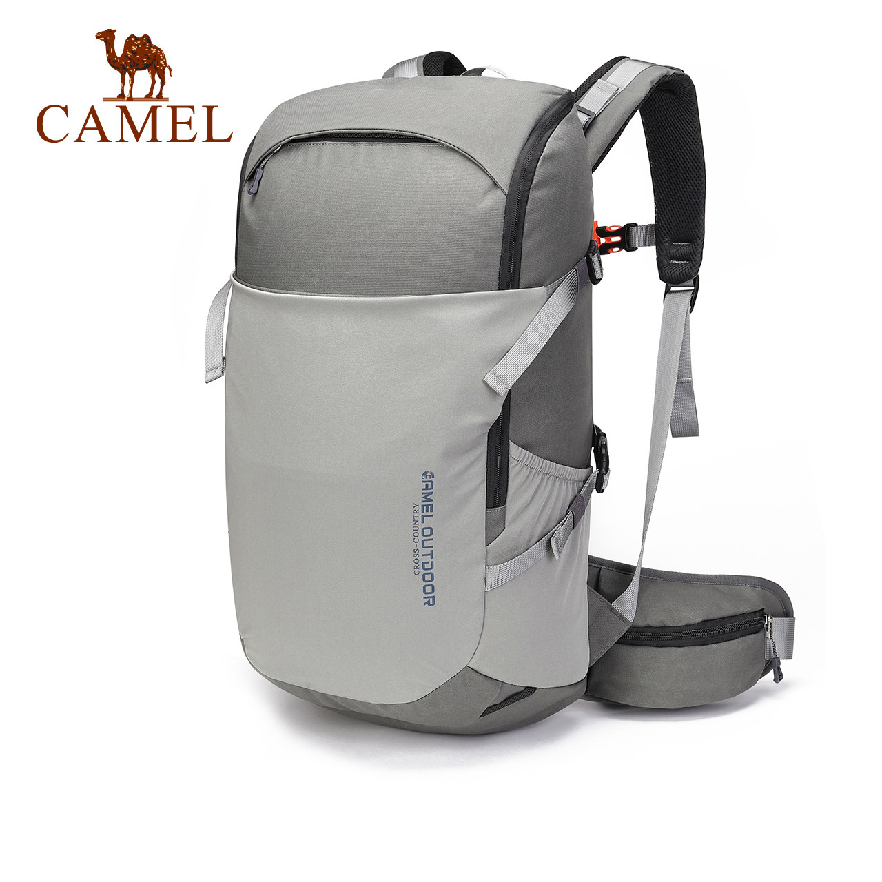 Camel outdoor hiking bag 30L large capacity multifunctional canvas backpack men's and women's hiking sports travel bag