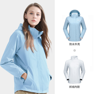 骆驼户外滑雪服男女潮三合一冲锋衣可拆卸两件套2021登山服装外套