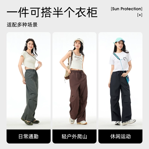 Дорожный быстросохнущий парашютист, спортивные альпинистские быстросохнущие штаны подходит для пеших прогулок, для бега, свободный прямой крой