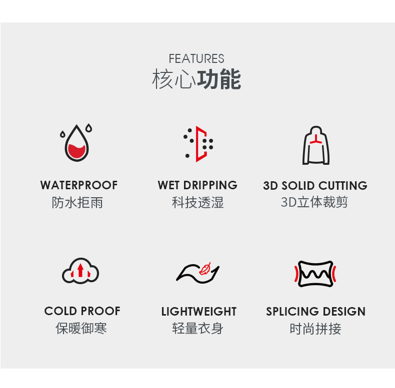 骆驼 珠穆朗玛系列户 夹棉冲锋衣 图3