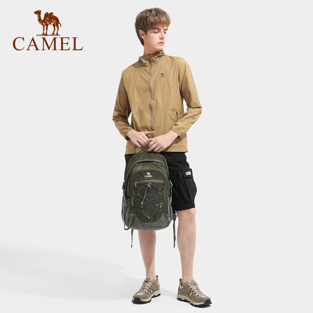 Camel Outdoor Waterproof Mountaineering Bag ຄວາມອາດສາມາດຂະຫນາດໃຫຍ່ Hiking Backpack ຖົງໂຮງຮຽນຂອງຜູ້ຊາຍແລະແມ່ຍິງມືອາຊີບ leisure ກິລາ Bag