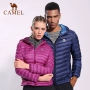 Camel lạc đà thể thao ngoài trời nam giới và phụ nữ xuống áo khoác fluffy ấm nhẹ chống nhăn couple xuống áo khoác áo phao hàn quốc