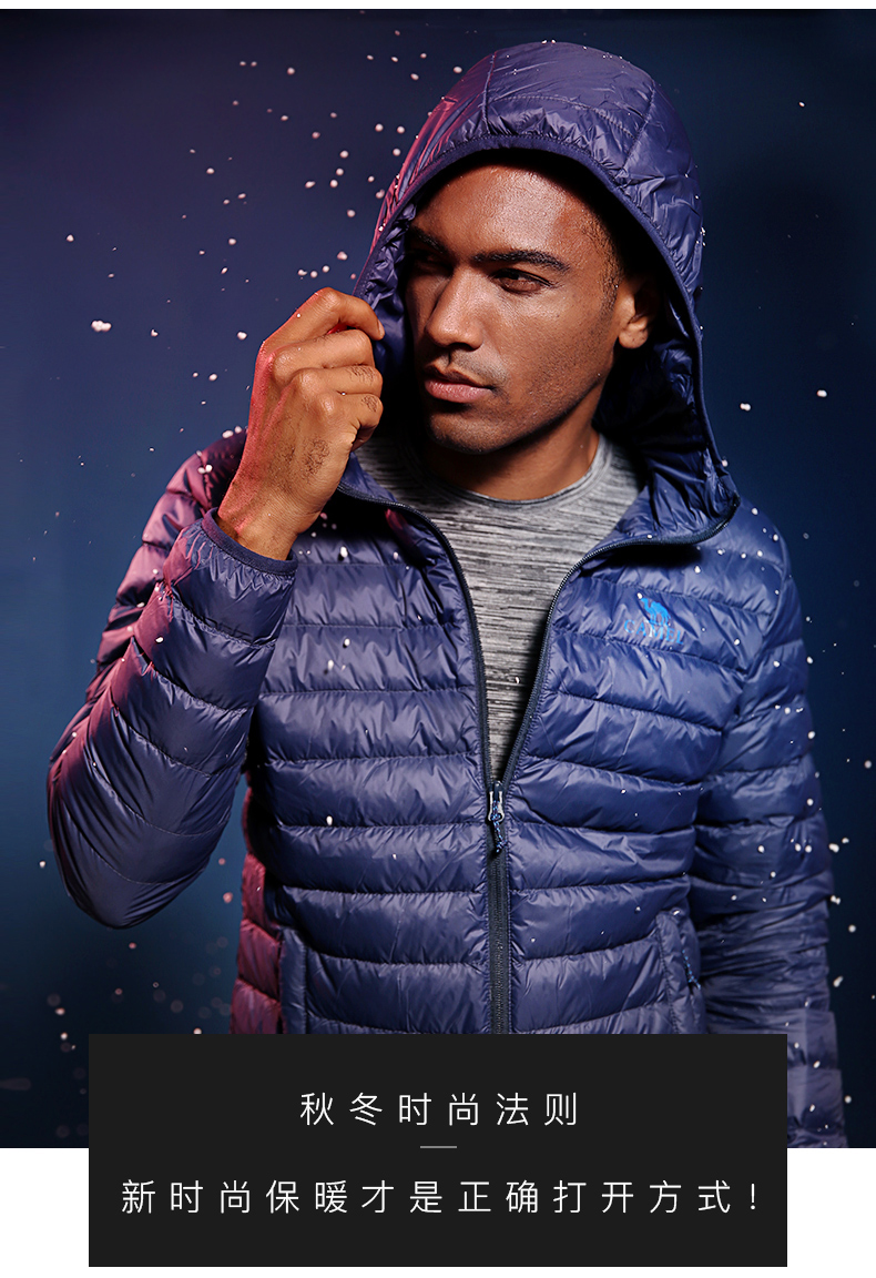 Camel lạc đà thể thao ngoài trời xuống áo khoác nam ngắn nhẹ ấm windproof thể thao xuống áo khoác mùa đông áo phao uniqlo