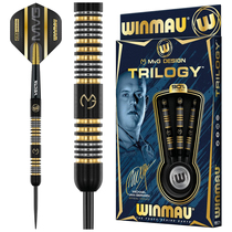 WINMAU MvG Trilogy Fan Gerwen black titanium straight tungsten steel darts professional competition two-color titanium-plated needle