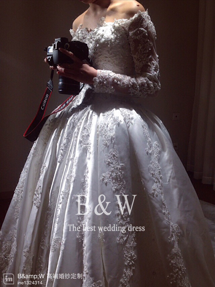 2021 new wedding dress Jay Chou Kunling with the same long tail one-shoulder princess dream luxury thin woman