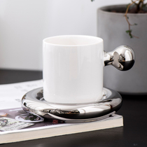 Xiaoxijia Nordic ins style cute egg yolk cup saucer ceramic mug breakfast milk cup water cup snack dish