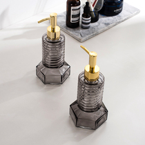 Xiaoxijia Nordic threaded glass emulsion bottle household bathroom hand sanitizer bottle shower Dew bottle hotel split bottle