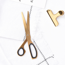 Xiaoxijia Nordic golden scissors household stainless steel scissors Danish style design home office scissors