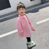 Girls denim coat spring and autumn 2020 new Korean version of foreign style childrens casual coat female baby windbreaker spring dress