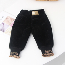 Girls pants cotton padded thick autumn and winter wear 2020 new foreign style childrens cotton pants women baby casual trousers