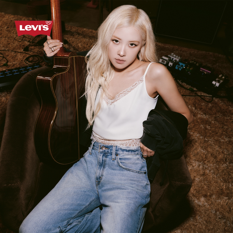 [Same Style as Rose Park Chae-Young] Levi's 26 New Women's Blue Loose Flared Jeans