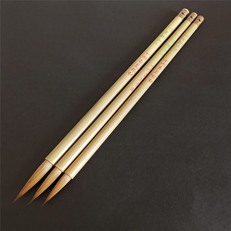 The pen is lifelike Taishan brand pure wolf hair brush regular script running script Erwang Xingcao Laizhou brush northeast yuan tail winter tail