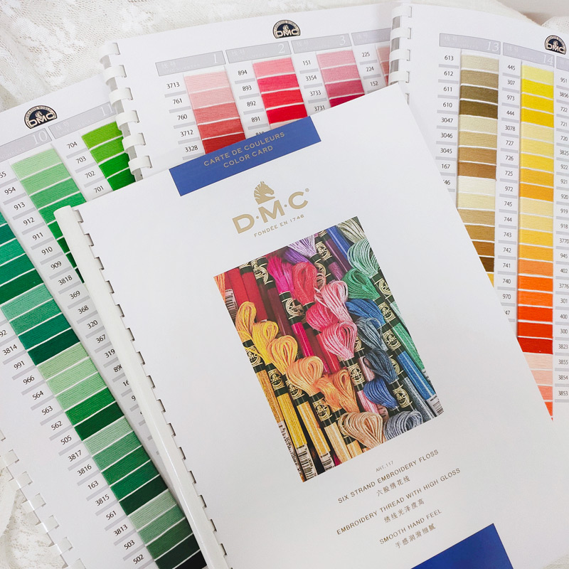 Cross stitch DMC true thread color card DMC cotton thread color card 482 color cotton thread color card reference use