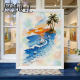 Cool Breeze DMC Thread Cross Stitch Kit Living Room ການອອກແບບຕົ້ນສະບັບ B1410 Orange Sea Sinking Star ການພິມເຂັມເຕັມ