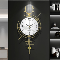 Hanging clock Living room Home Fashion mute clock hanging wall Restaurant modern minimalist wall Decorative Watch Light Extravagant table