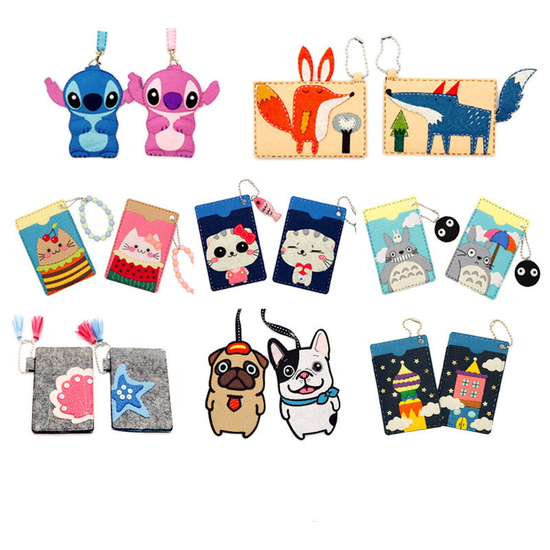 Cutting Sleeve Large Confluence Couple Card Bag Bus Card Children Diy Cloth Art Manual Unwoven Fabric Material Bag Free of cut