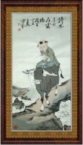 Famous calligraphy and painting Fan Master Chinese painting figure Zhongtang living room study hand-painted painting core unmounted poetry may not be in the Frost Bridge