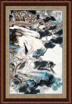 Famous calligraphy and painting Gu Bingxin Chinese painting six-foot figure painting Zhongtang living room office hand-painted painting core unmounted mountain ghost