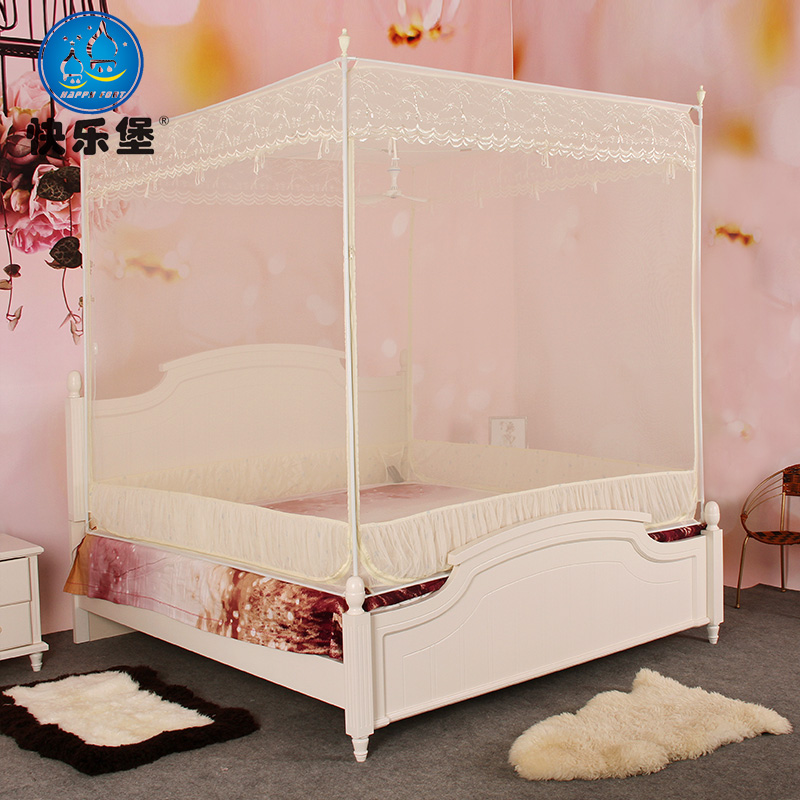 Happy Castle children's anti-fall mosquito net 1 2 bed household children's anti-fall bed bottomless 1 5m thickening encryption 1 8 mosquito net