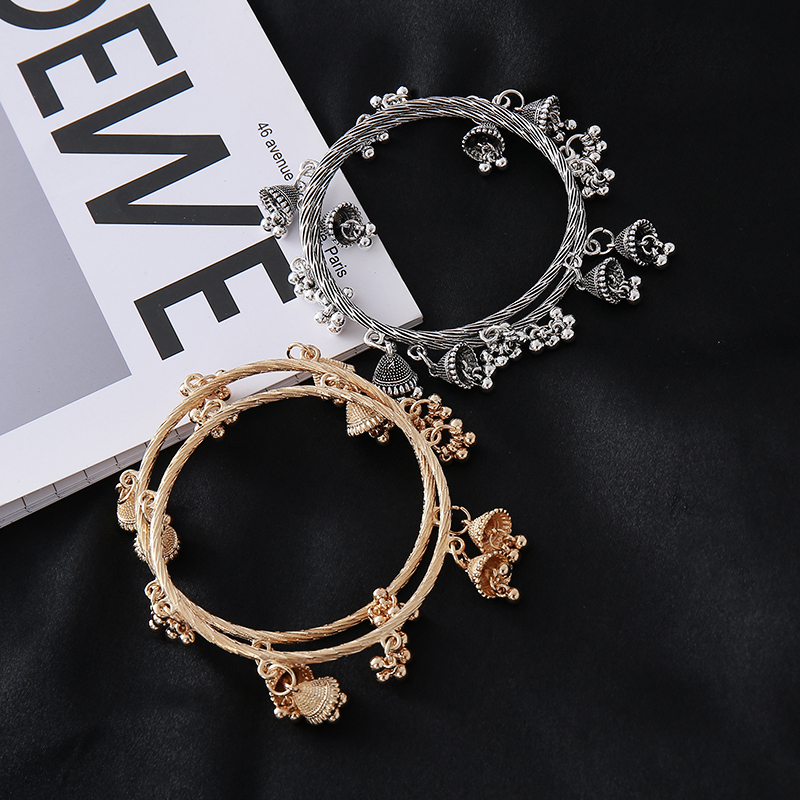 New European and American Style Portrait Gold Coin Bohemian Style Bracelet Bell-Shaped Bracelet for Women Trendy Versatile Bracelet Fairy New European and American Style Portrait Gold Coin Bohemian Style Bracelet Bell-Shaped Bracelet for Women Trendy Versatile Bracelet Fairy