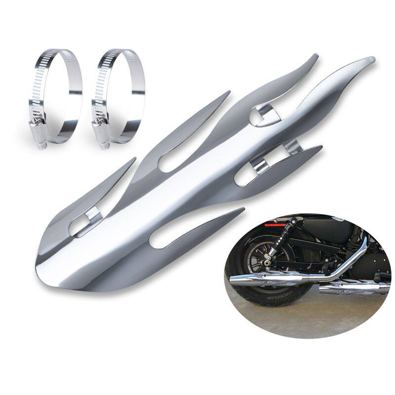 Motorcycle cruising prince car iron horse racing retro car front exhaust pipe modified heat shield anti-scald cover