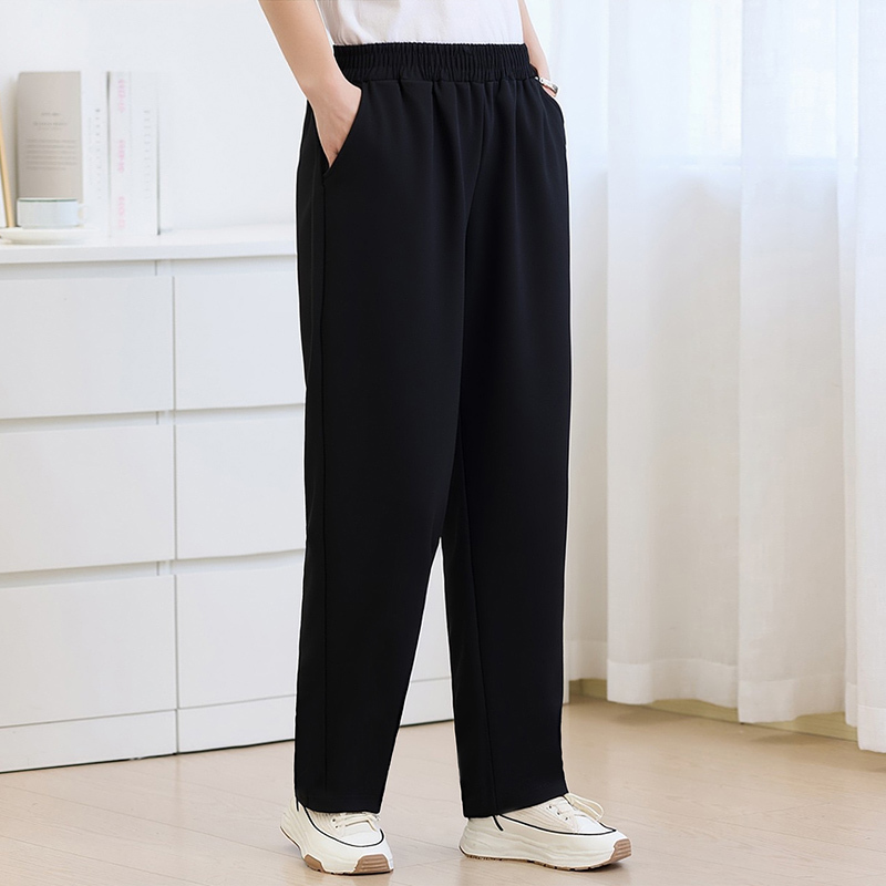 Plus Size High-Waisted Black Casual Pants for Women 150kg Fat/Curvy Women Extra Large Korean Style Loose Slimming Versatile Straight-Leg Pants Plus Size High-Waisted Black Casual Pants for Women 150kg Fat/Curvy Women Extra Large Korean Style Loose Slimming Versatile Straight-Leg Pants