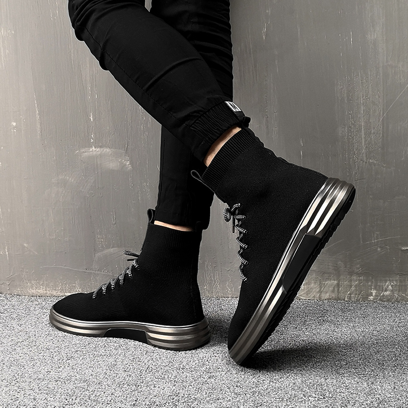 Stretch socks shoes high tube autumn breathable British men's shoes hip hop tide shoes casual sports shoes Korean version of the trend men's shoes
