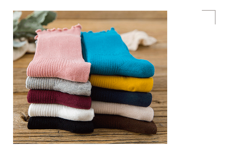 Vớ ren Nhật Bản vớ cotton ống vớ màu kẹo vớ của phụ nữ miệng lỏng tháng vớ vớ ván trượt vớ thể thao vớ sinh viên tất lười nữ