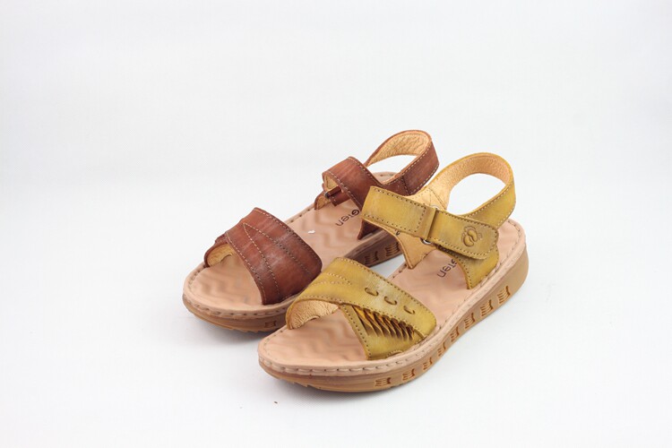 HANGTENN American Jubilant Counter Summer Leather Casual Soft Bottom Soft Surface Women Sandals H0727750