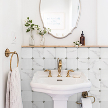 Large octagonal marble floor tiles 300 wall tiles Bathroom tiles Kitchen bathroom toilet interior wall Nordic style