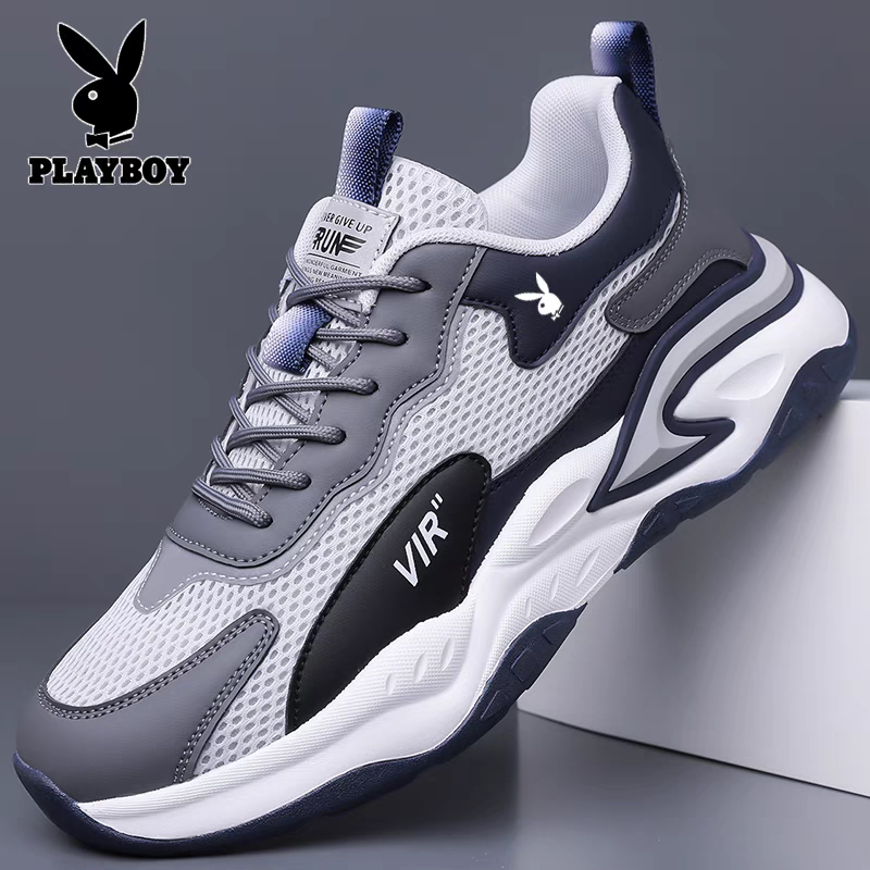 Playboy Men's Shoes Summer Sports Shoes Breathable Ultra-Light Running Shoes Comfortable Non-Slip Wear-Resistant Breathable Running Shoes for Men Playboy Men's Shoes Summer Sports Shoes Breathable Ultra-Light Running Shoes Comfortable Non-Slip Wear-Resistant Breathable Running Shoes for Men