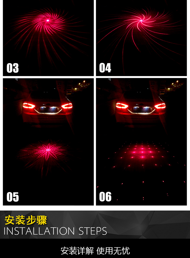 Xe máy WISP Xe điện Ô tô LED Khung gầm Ánh sáng Tái trang bị Laser đuổi theo Ánh sáng sương mù Trang trí Đèn phanh đèn led bma h4