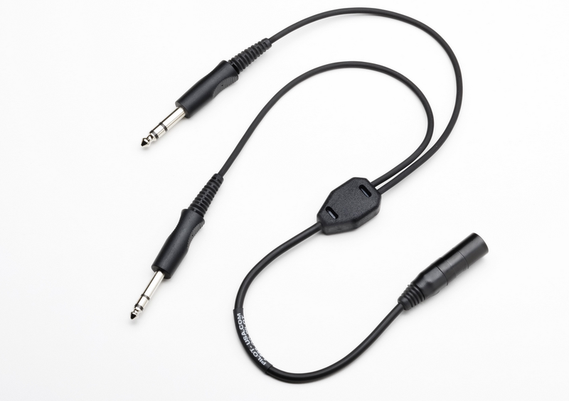 Bose A20 Aviation Headset Lemo 6Pin to Fixed-Wing Ga Connector Dual Plug Adapter Cable