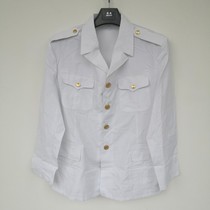 New In Stock 87 Polyurethane White Suit Tops Collar Copper Buckle Mens Summer Regular Vintage Security Clothing