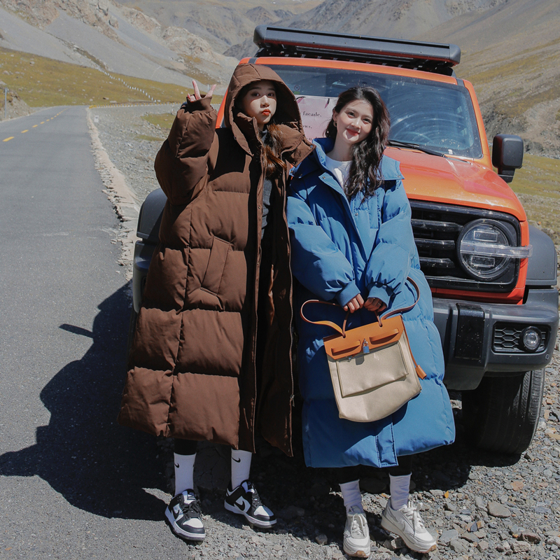 2026 New Women's Long down Cotton Coat, Over-The-Knee, This Year's Hot Trend, Street-Style Cotton-Padded Jacket, Winter Thickened Puffer Coat 2026 New Women's Long down Cotton Coat, Over-The-Knee, This Year's Hot Trend, Street-Style Cotton-Padded Jacket, Winter Thickened Puffer Coat