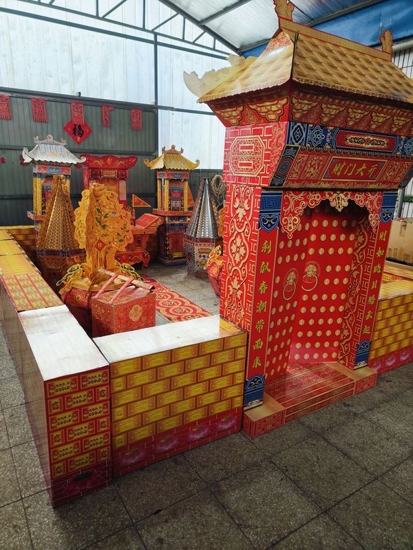 Fortune-Opening Set: Large-Scale Fire Offering to Attract Wealth, Enhance Prosperity, and Replenish Wealth - Advanced Semi-Finished Product with Thickened Corrugated Paper for Delivery