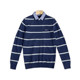 Great product! Business casual double collar sweater for men 2022 autumn fashion striped soft warm fake two-piece sweater