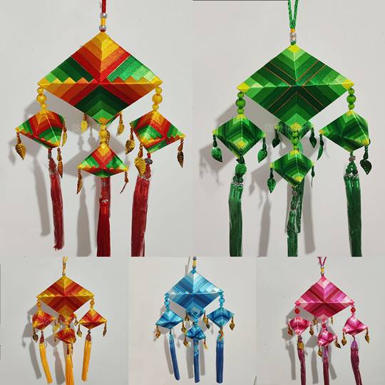 Dragon Boat Festival silk thread handmade thread-wrapped colorful rice dumpling string pendant Qingyang sachet special gift for foreigners and folk