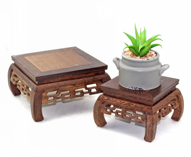 Cơ sở đá tượng phật bình bonsai ấm trà bằng gỗ trang trí cơ sở gỗ rắn khung gà cánh gỗ hình chữ nhật khay gỗ - Trang trí nội thất thiết kế ban công đẹp
