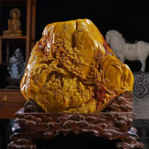 Natural Sushan Stone Carved Fittings Yuloshu Tian Chicken Blood Gift Receiver Desktop Chishi Home Decoration