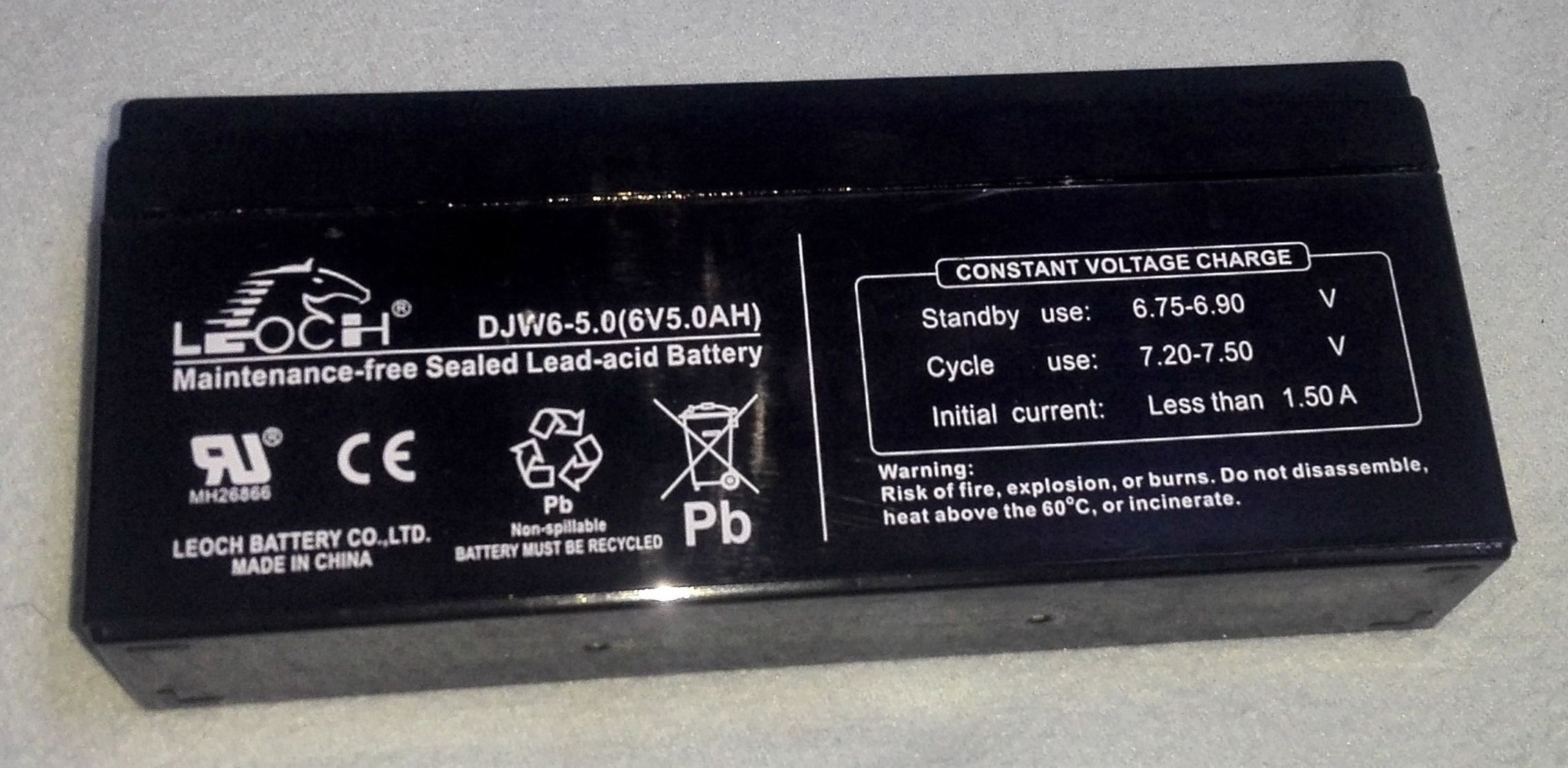 [USD 12.99] Special offer new Leoch Leoch djw65.0,6v5.0ah import electronic weighing toy car