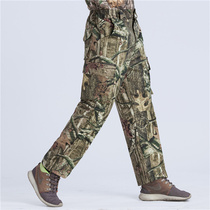 Outdoor plus size bionic camouflage pants hunting camouflage overalls mens casual loose size field uniforms