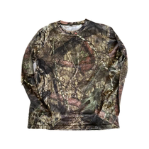 Outdoor sports casual T-shirt mens plus size loose round neck mens long sleeve T-shirt print summer pop bionic camouflage