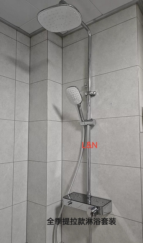 All-Season Hotel Tira Style Shower Set, Exposed Installation 59 Copper Waterway Precision Cast Mixing Valve Basin Faucet Slide Set