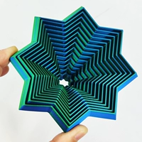 Шелковая башня из синего и зеленого редиса [настоящая 3D-печать]