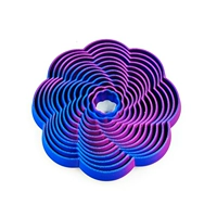 Шелковая красно-синяя круглая башня из редиса [настоящая 3D-печать]