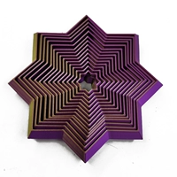 Шелковая восьмиугольная башня из фиолетового и золотого редиса [настоящая 3D-печать]