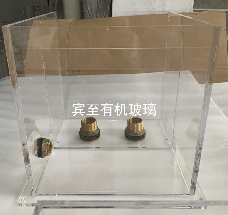 High transparent plexiglass sink square plexiglass water treatment box square cover water tank size customized